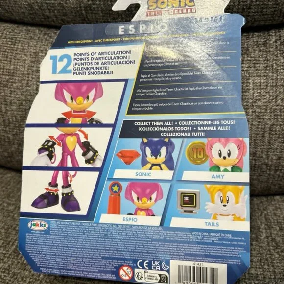 JAKKS PACIFIC Sonic the Hedgehog Espio 4" Action Figure NIB New in Box - Picture 2 of 2